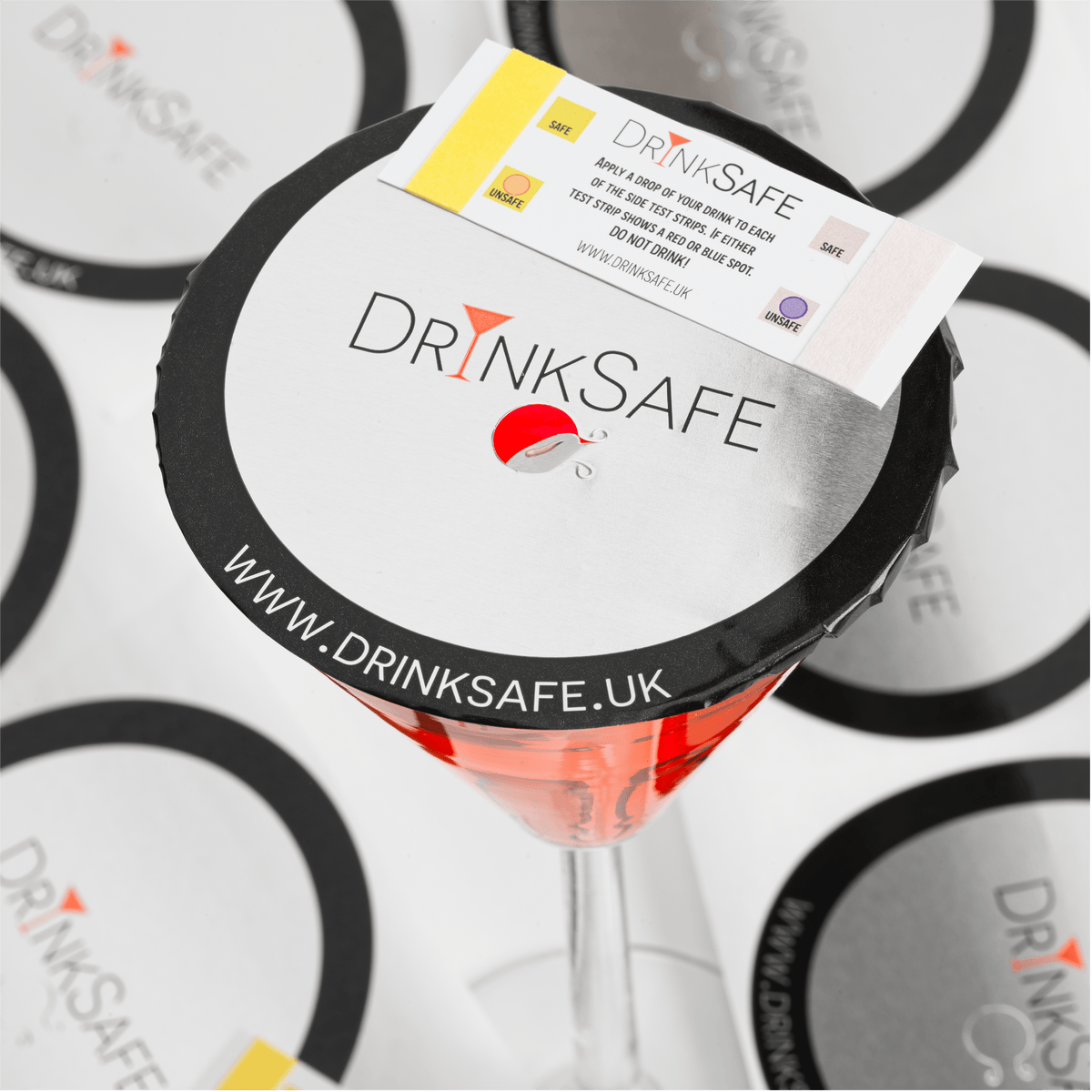 25 DrinkSafe Covers & 2 Testing Strips TikTok Bundle Free Shipping DrinkSafe
